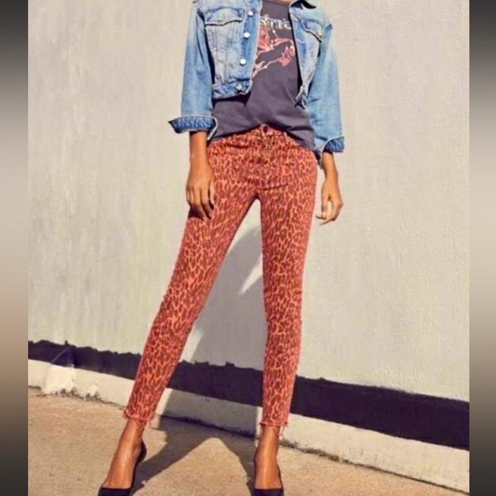 Mother cheetah print denim